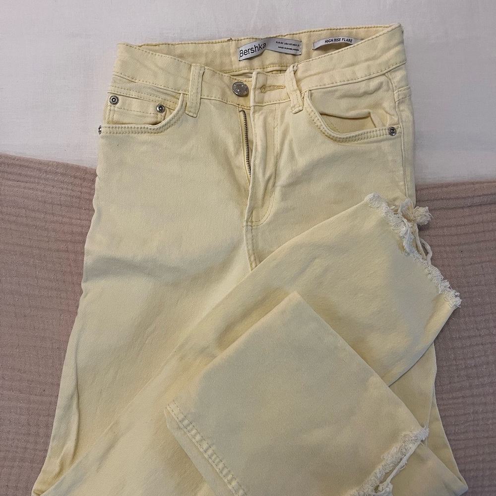 High rise flare ASOS yellow